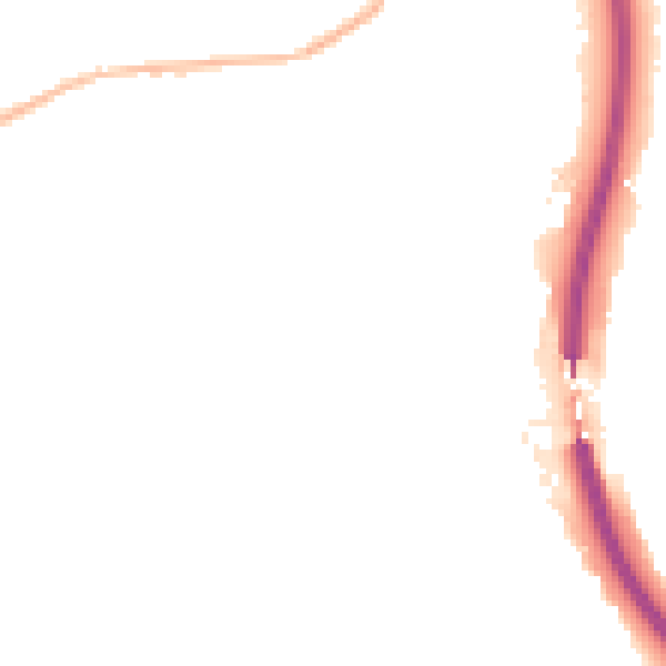 Night-time road noise heatmap for S18 8PL