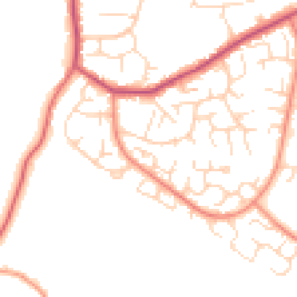 Daytime road noise heatmap for S18 8QL