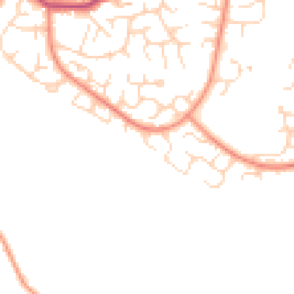 Daytime road noise heatmap for S18 8RS