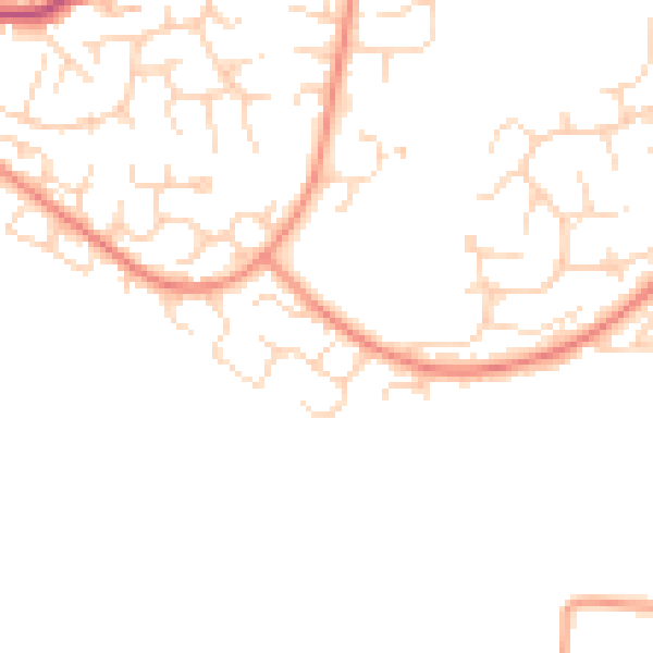 Daytime road noise heatmap for S18 8RU