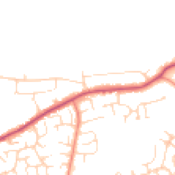 Daytime road noise heatmap for S18 8WF