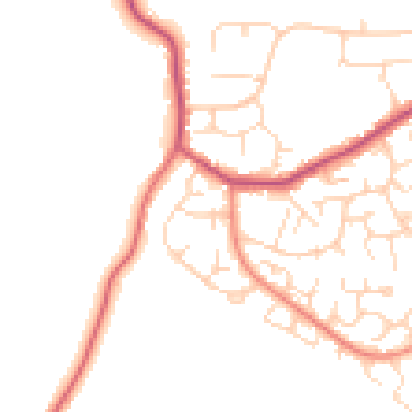 Daytime road noise heatmap for S18 8YT