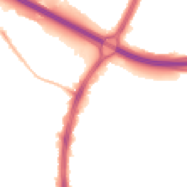 Night-time road noise heatmap for S2 1AA