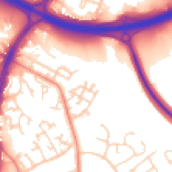 Daytime road noise heatmap for S2 1AB