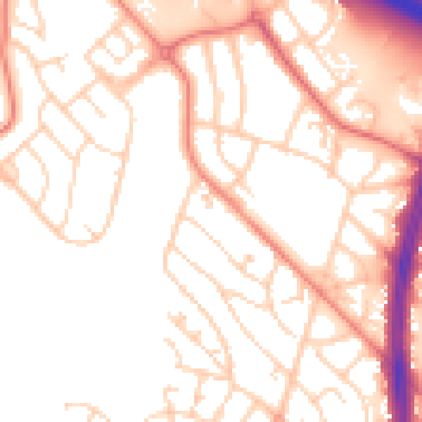 Daytime road noise heatmap for S2 1AE