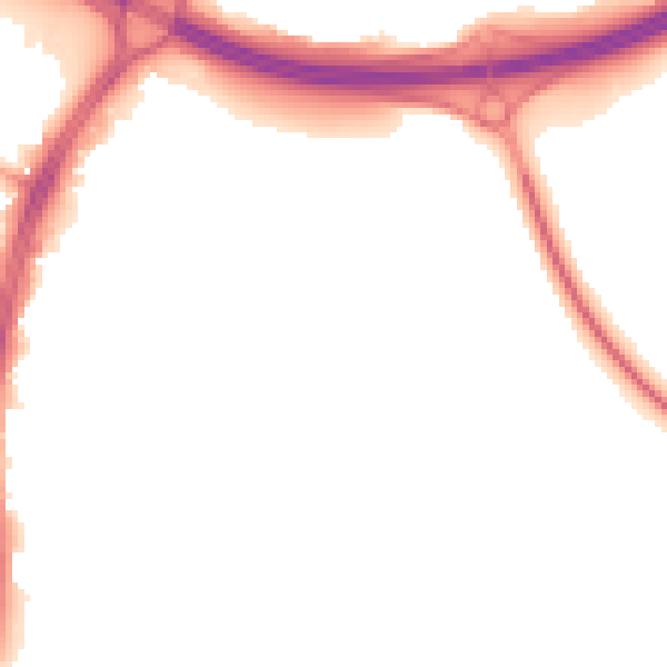 Night-time road noise heatmap for S2 1AG