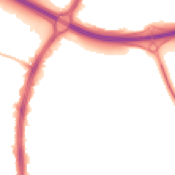 Night-time road noise heatmap for S2 1AH