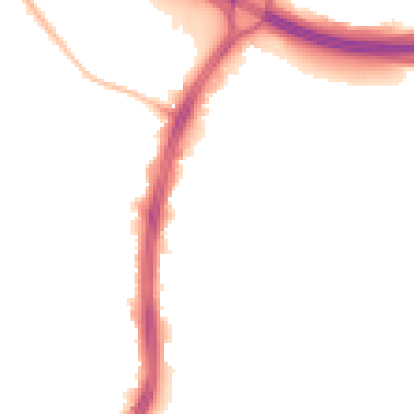 Night-time road noise heatmap for S2 1AS