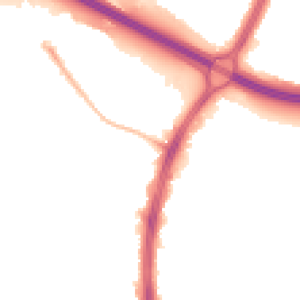 Night-time road noise heatmap for S2 1AZ