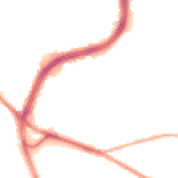 Night-time road noise heatmap for S2 1BG