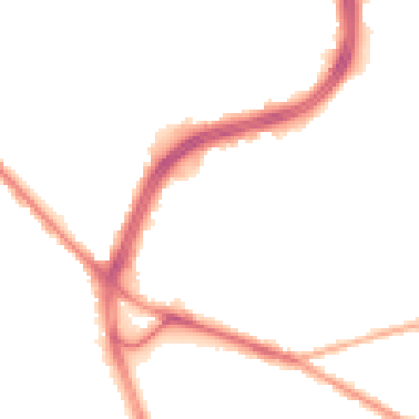 Night-time road noise heatmap for S2 1BT