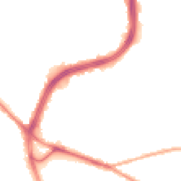 Night-time road noise heatmap for S2 1BU