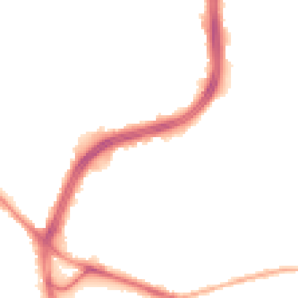 Night-time road noise heatmap for S2 1BX