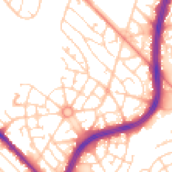 Daytime road noise heatmap for S2 1BY