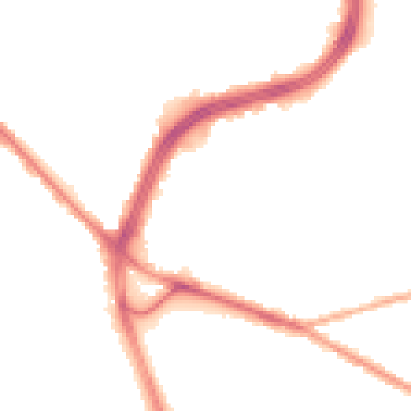 Night-time road noise heatmap for S2 1DA