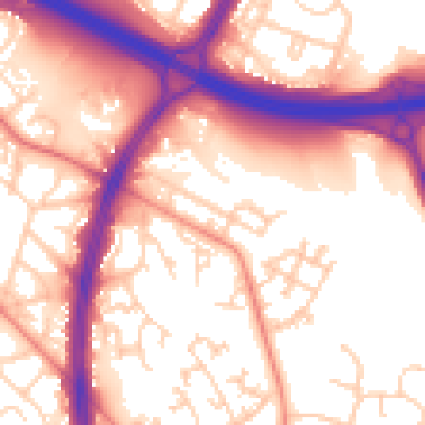 Daytime road noise heatmap for S2 1DD