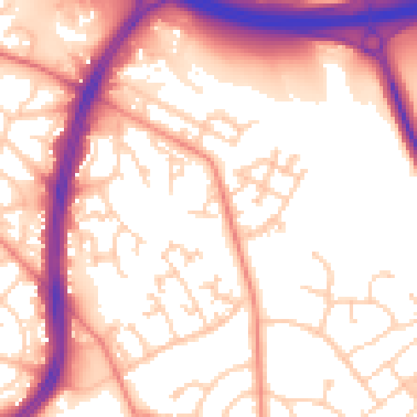 Daytime road noise heatmap for S2 1DL