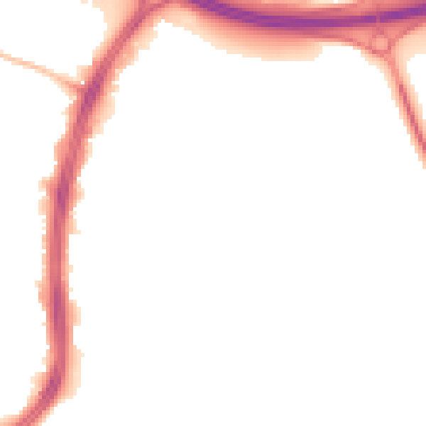 Night-time road noise heatmap for S2 1DL