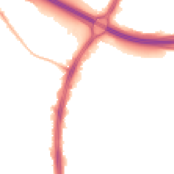 Night-time road noise heatmap for S2 1DN