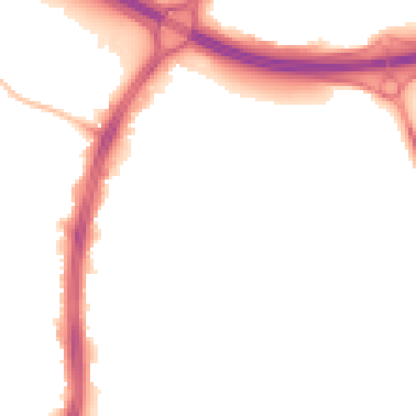 Night-time road noise heatmap for S2 1DP