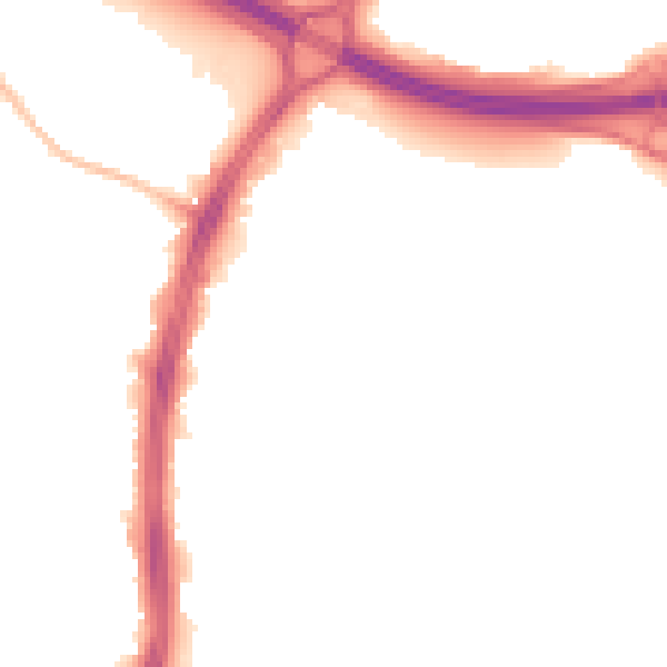 Night-time road noise heatmap for S2 1DR