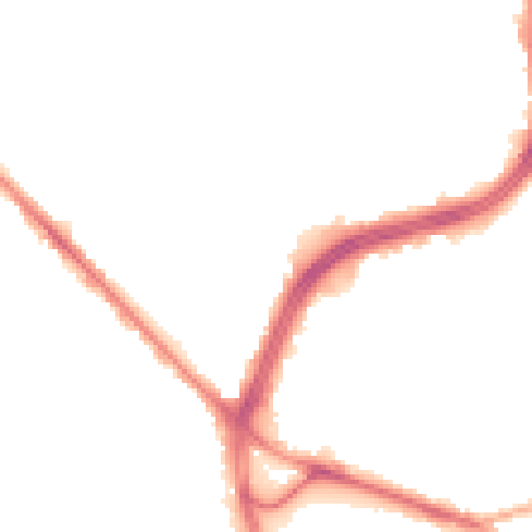 Night-time road noise heatmap for S2 1HJ