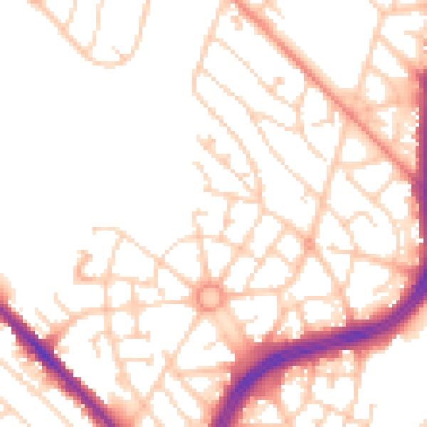 Daytime road noise heatmap for S2 1HU