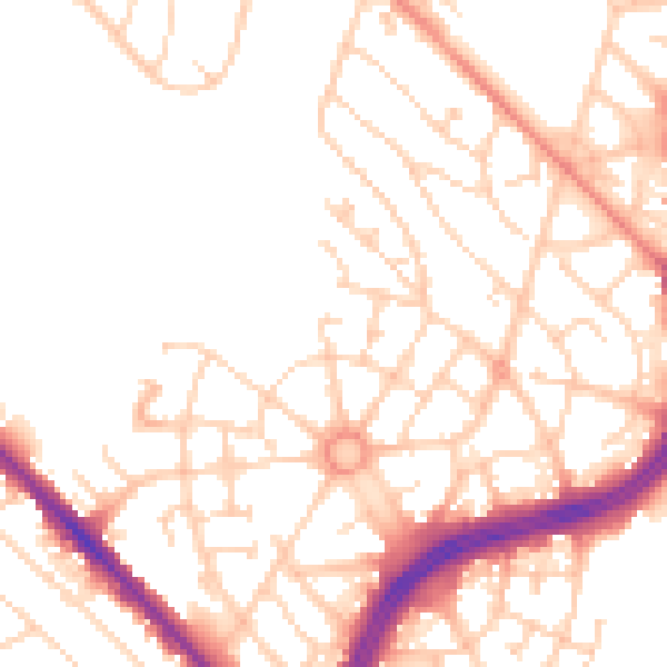 Daytime road noise heatmap for S2 1HZ