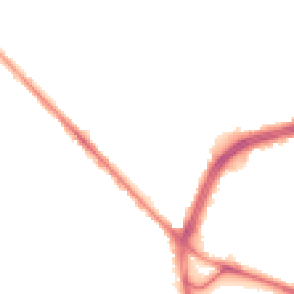Night-time road noise heatmap for S2 1LE