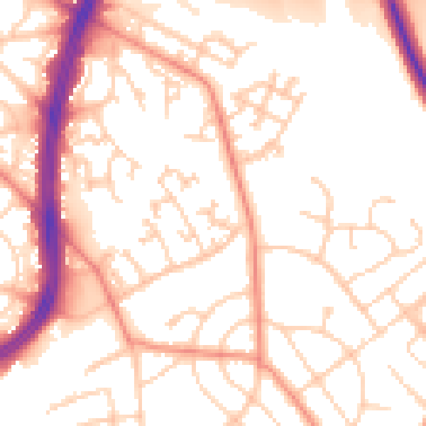 Daytime road noise heatmap for S2 1ND