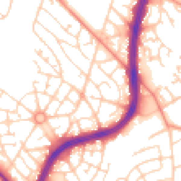 Daytime road noise heatmap for S2 1SP