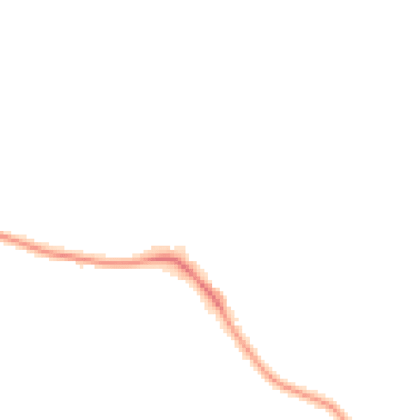 Night-time road noise heatmap for S2 2BL