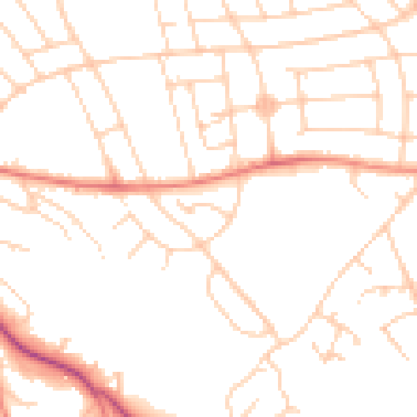 Daytime road noise heatmap for S2 2DG