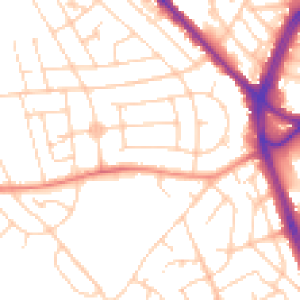 Daytime road noise heatmap for S2 2ER
