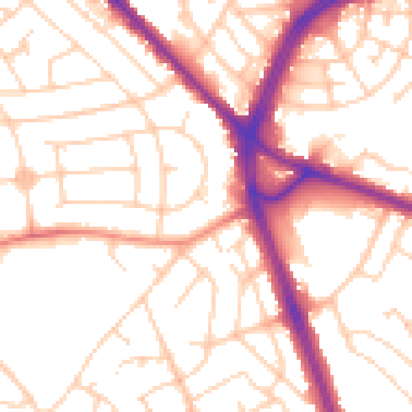 Daytime road noise heatmap for S2 2FE