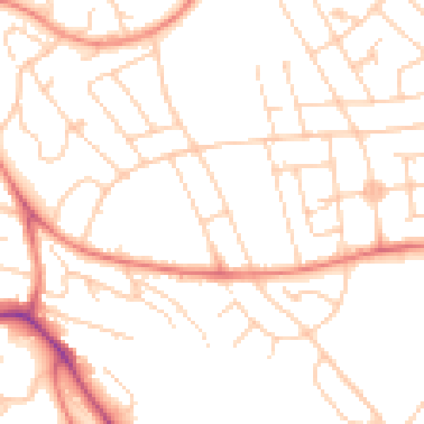 Daytime road noise heatmap for S2 2GD