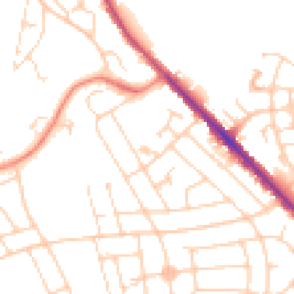 Daytime road noise heatmap for S2 2JZ