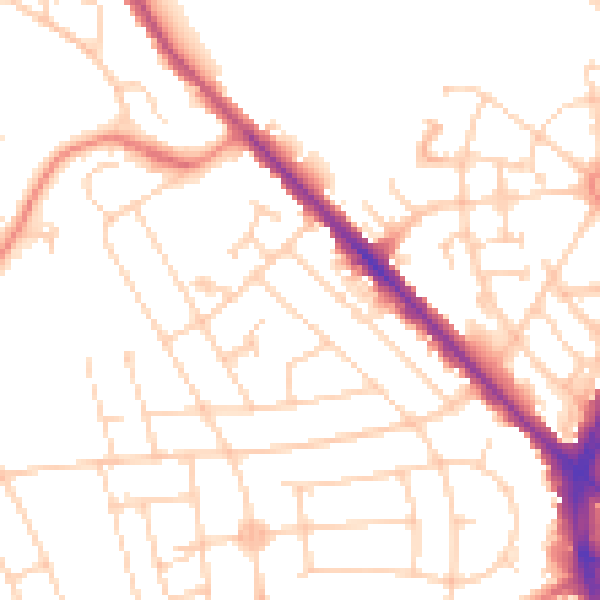 Daytime road noise heatmap for S2 2LA