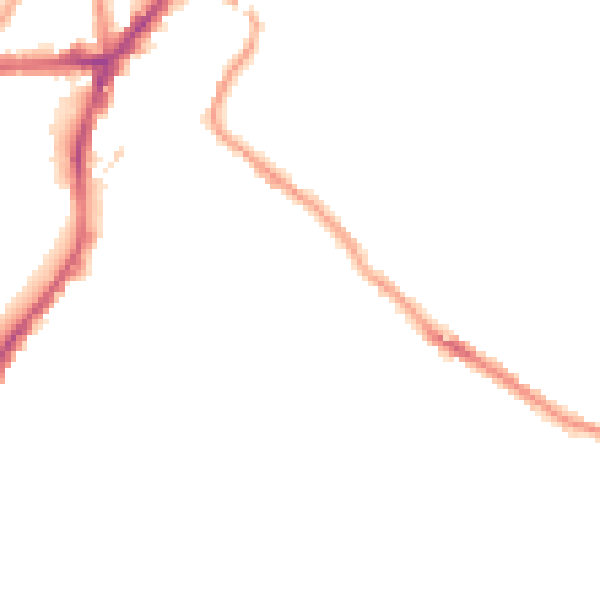 Night-time road noise heatmap for S2 3AF