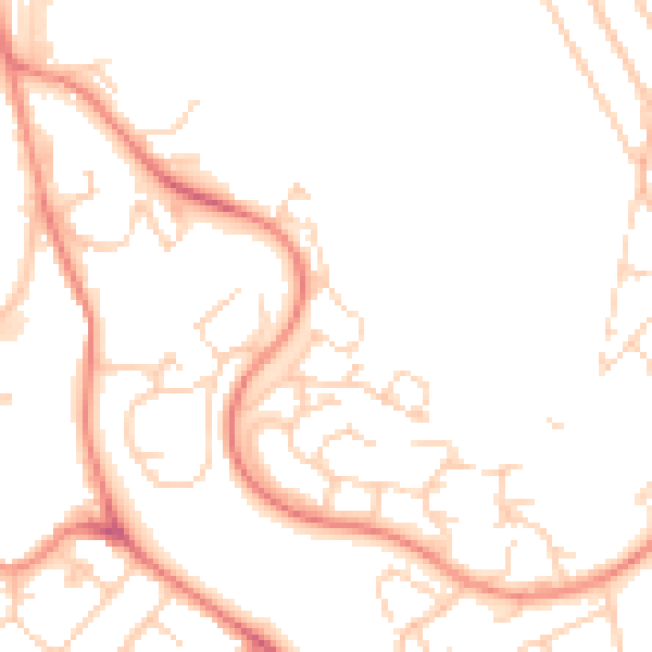 Daytime road noise heatmap for S2 3BF