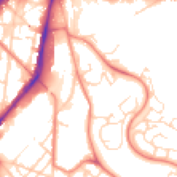 Daytime road noise heatmap for S2 3DH