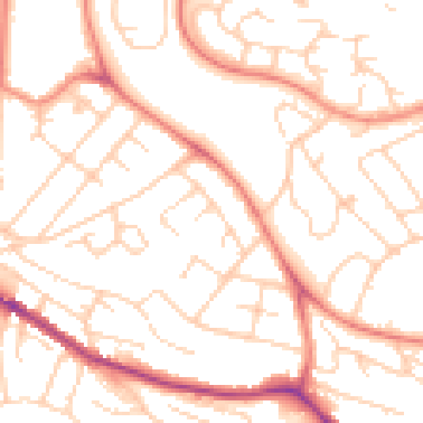 Daytime road noise heatmap for S2 3LP