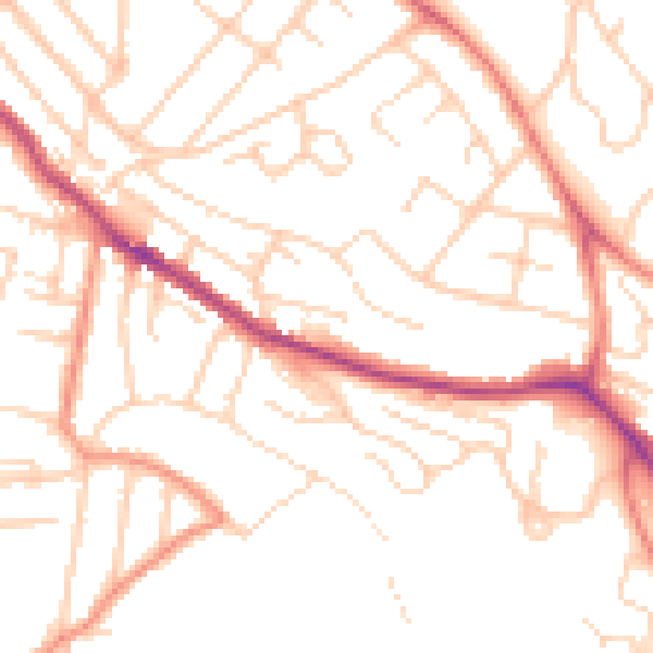 Daytime road noise heatmap for S2 3ND