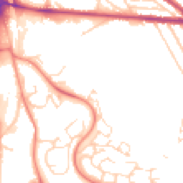 Daytime road noise heatmap for S2 3QY