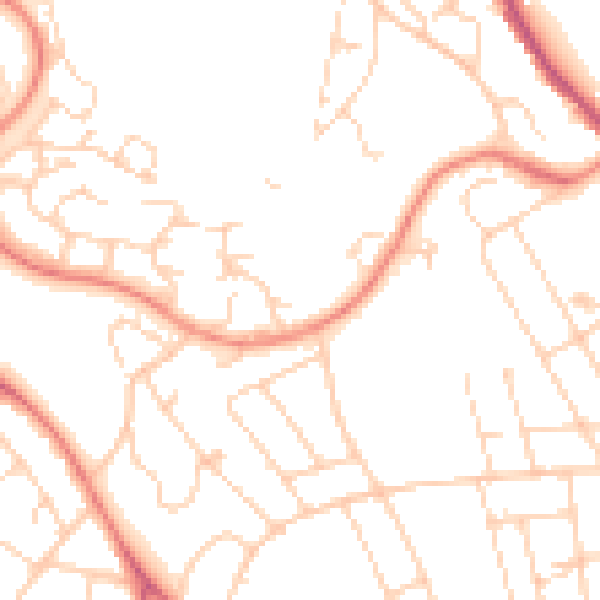 Daytime road noise heatmap for S2 3UN
