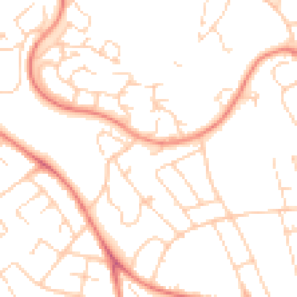 Daytime road noise heatmap for S2 3WF
