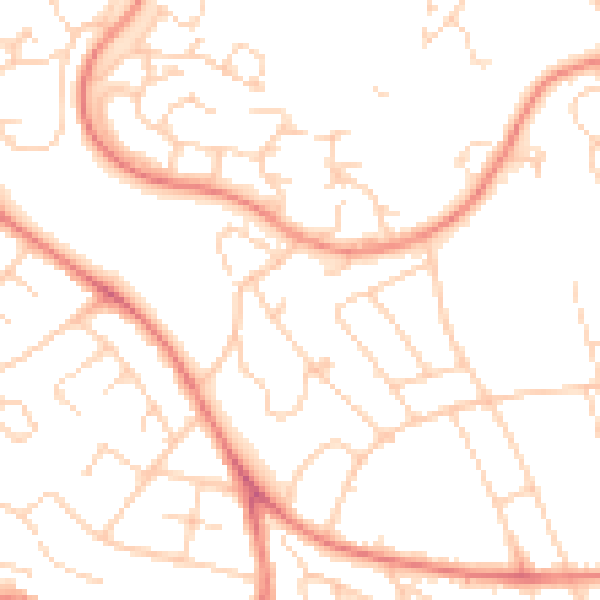 Daytime road noise heatmap for S2 3WN