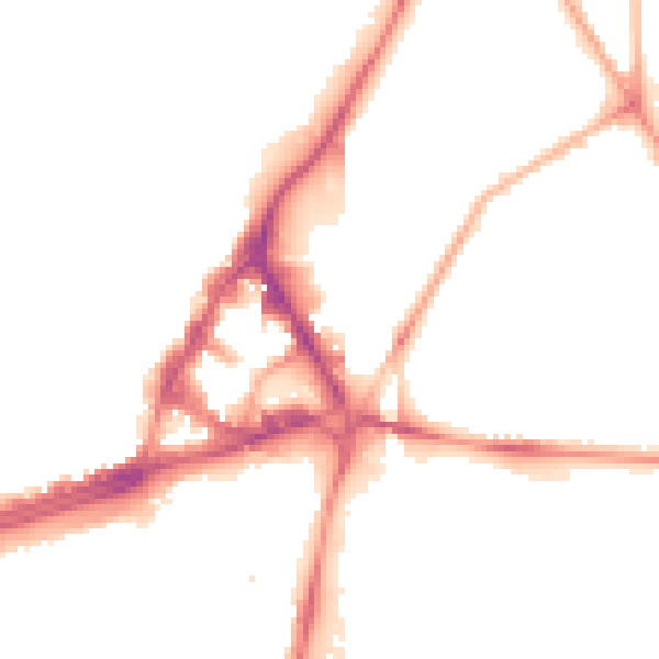 Night-time road noise heatmap for S2 4AD