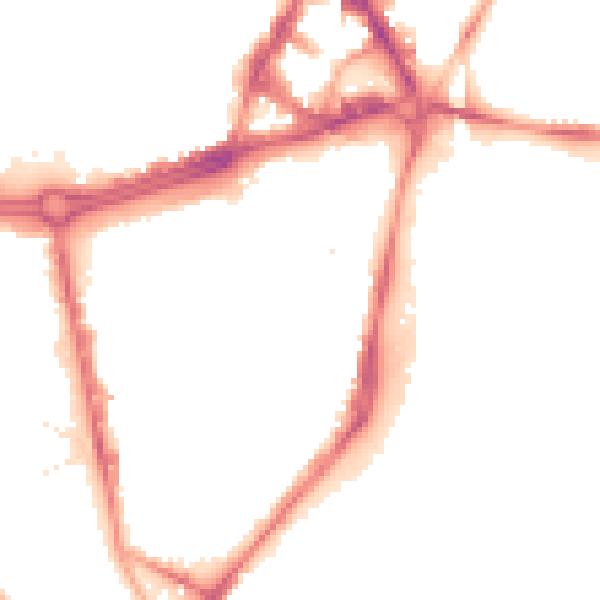 Night-time road noise heatmap for S2 4BQ