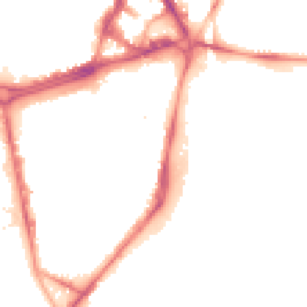 Night-time road noise heatmap for S2 4DB